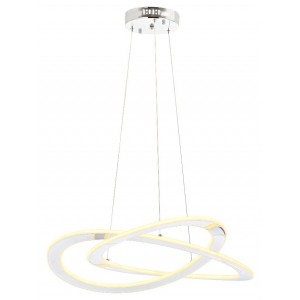 METAL LED and SILICONE CHROME PLATED CHANDELIER 70 CM DIAMETER LOAD: 90 CM